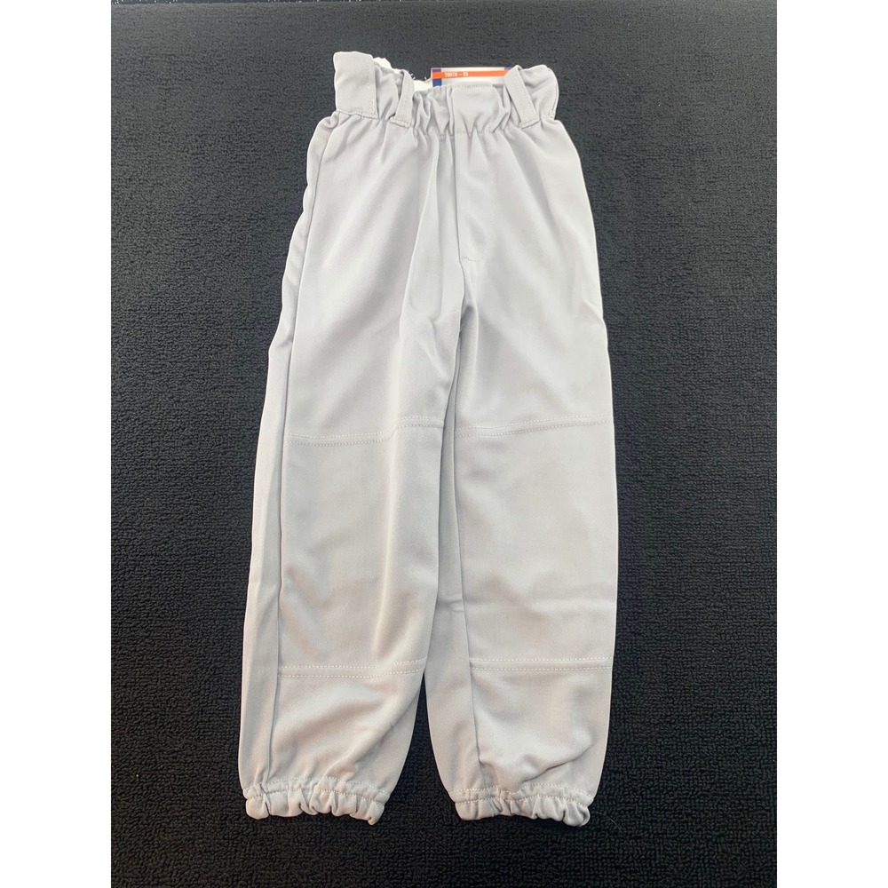 Champ Pro Sports Youth Baseball Pants Gray XS Elastic‎ Waist Baseball Bottoms